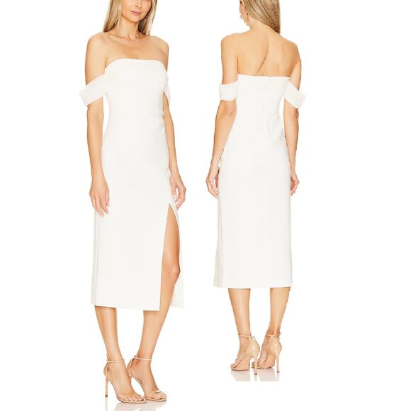 NEW LIKLEY MIDI PAZ DRESS IN CRISP WHITE SIZE 8 - Picture 2 of 11